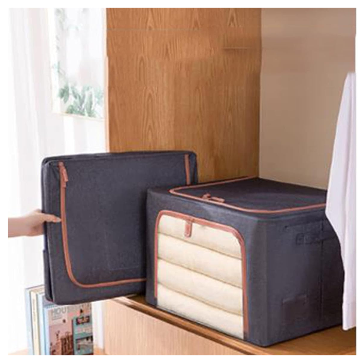 ZenBox™ Caja Almacenamiento de Lino tamaño M