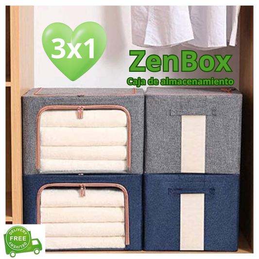 ZenBox™ Caja Almacenamiento de Lino tamaño M