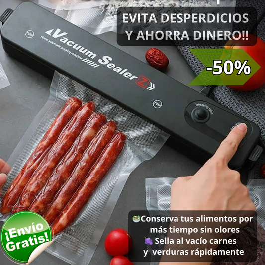 VacuumPro Selladora al Vacío 2 en 1 + bolsas x 5 mts