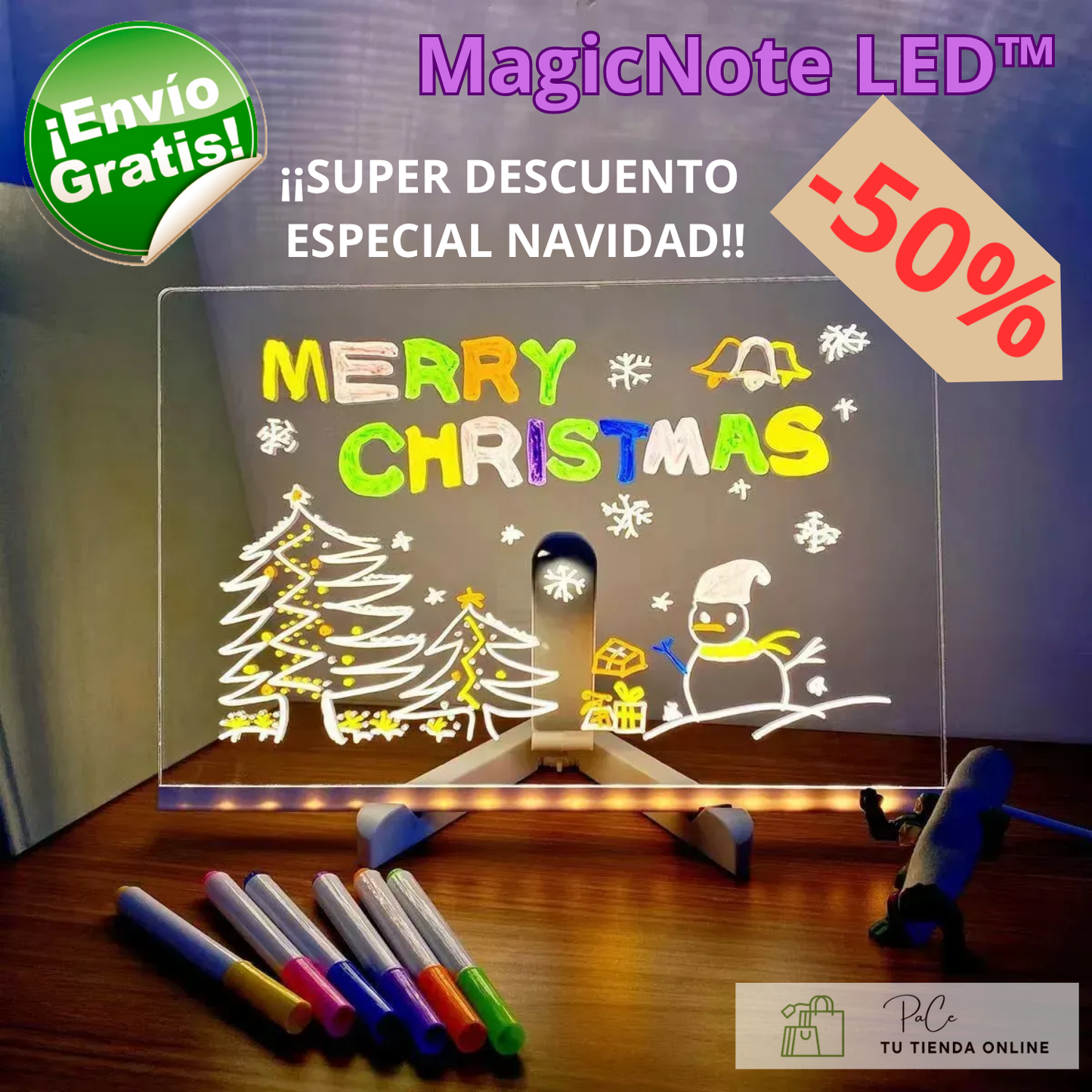 Pizarra Led de Dibujo MagicNote Led™️