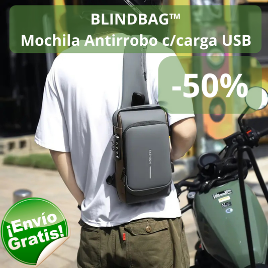 BLINDBAG™  Mochila Antirrobo con carga USB